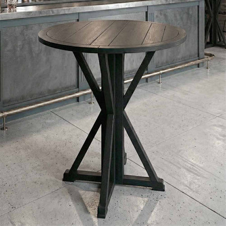 36" (3 Foot) Round Farm Cocktail Table, Black, Image 1