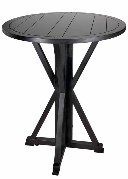 36" (3 Foot) Round Farm Cocktail Table, Black, Image 2