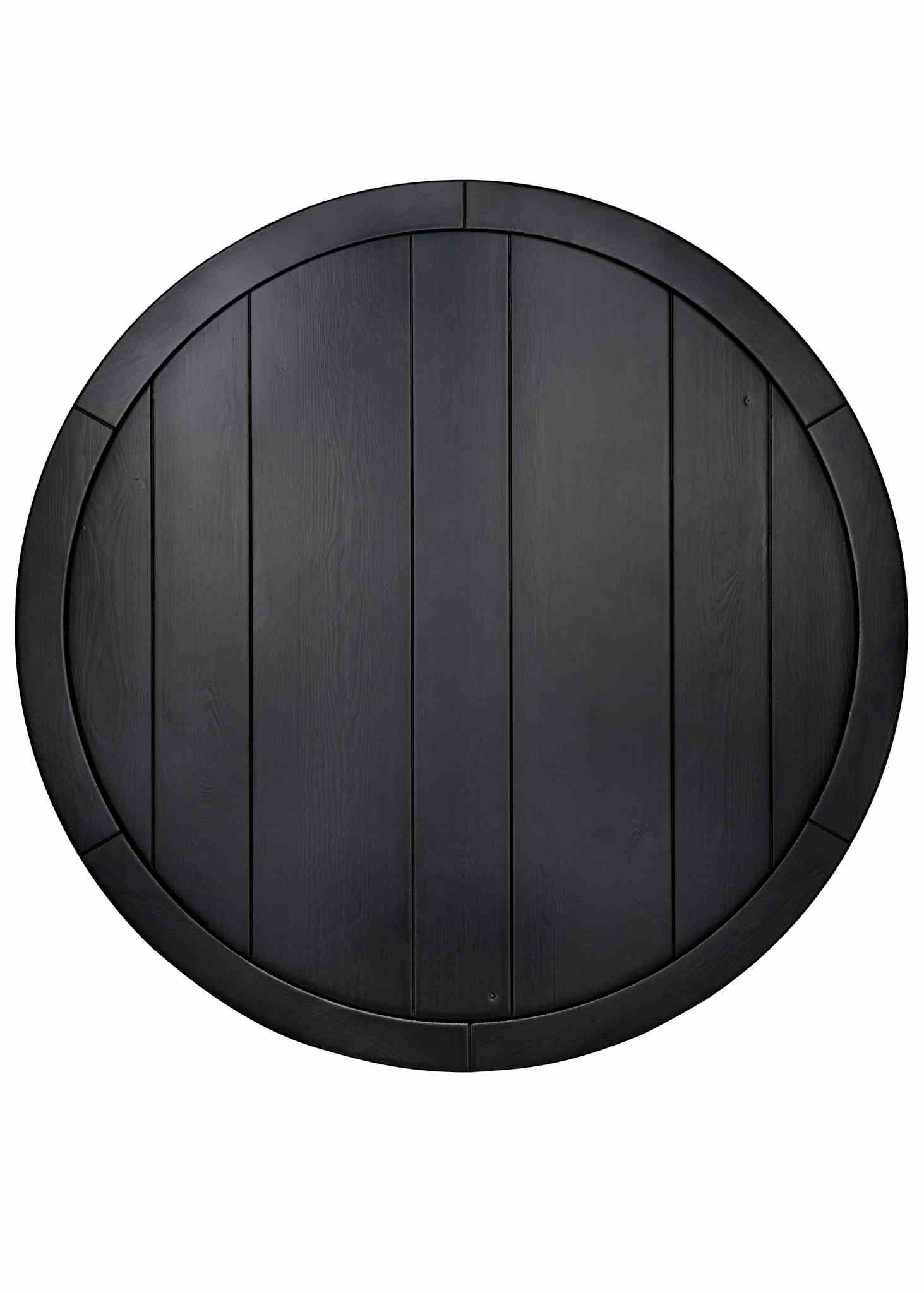 36" (3 Foot) Round Farm Cocktail Table, Black, Image 3