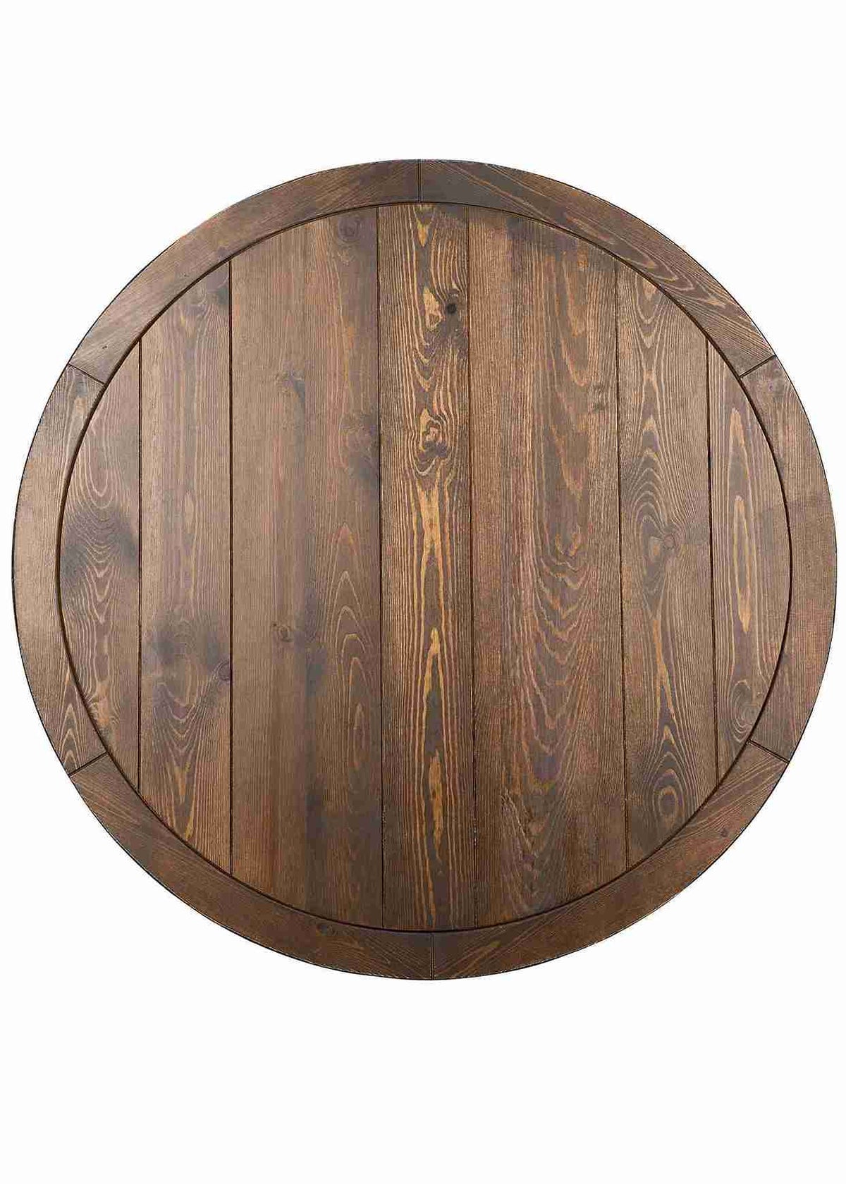 36" (3 Foot) Round Farm Cocktail Table, Fruitwood, Image 3