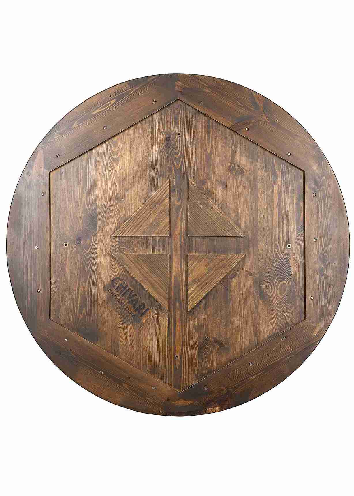 36" (3 Foot) Round Farm Cocktail Table, Fruitwood, Image 4