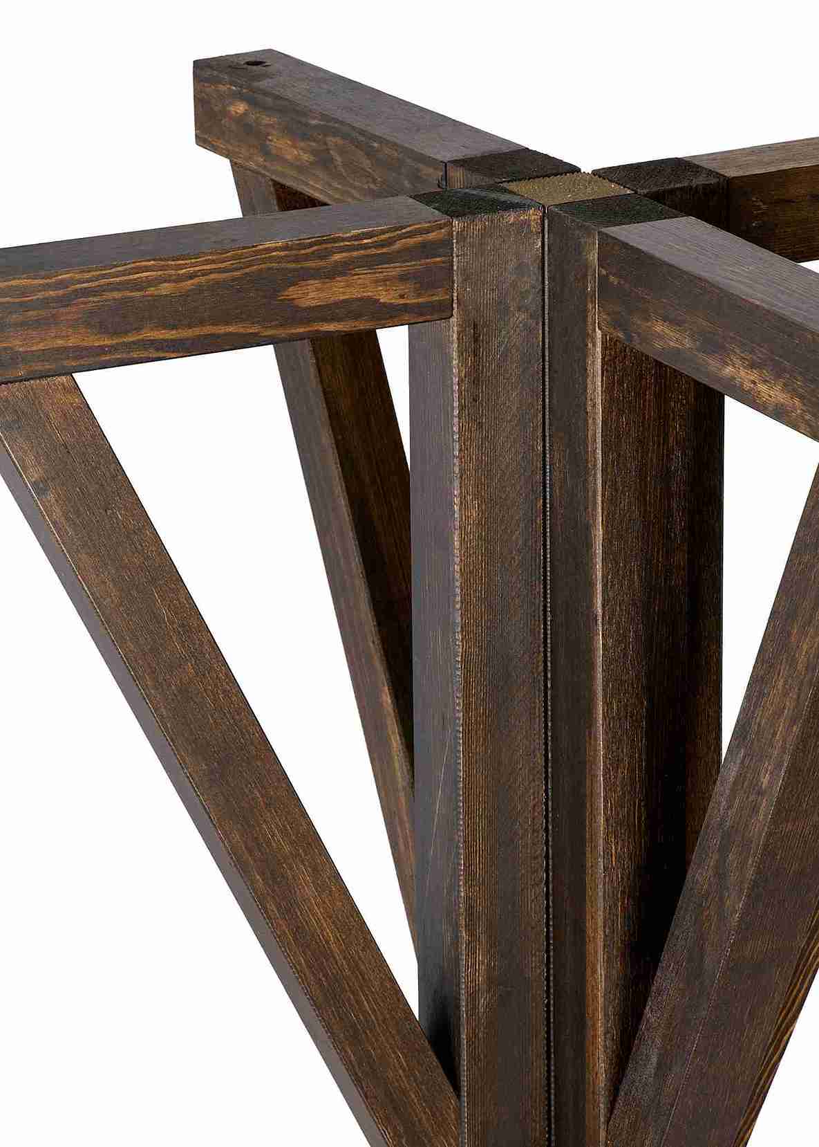 36" (3 Foot) Round Farm Cocktail Table, Fruitwood, Image 8
