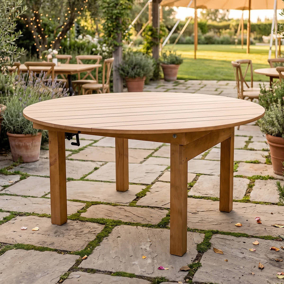 60" Round Farmhouse Table – Chestnut Pine, Seats 8–10 | Dining Room, Image 1