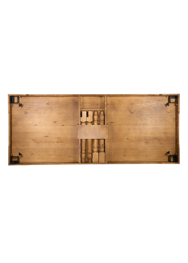 Farmhouse Dining Table 96" x 40" Chestnut – Solid Pine Rectangular, Seats 8–10 | Dining Room, Image 8