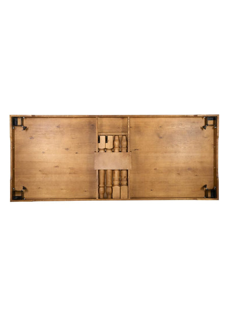 Farmhouse Dining Table 96" x 40" Chestnut – Solid Pine Rectangular, Seats 8–10 | Dining Room, Image 8
