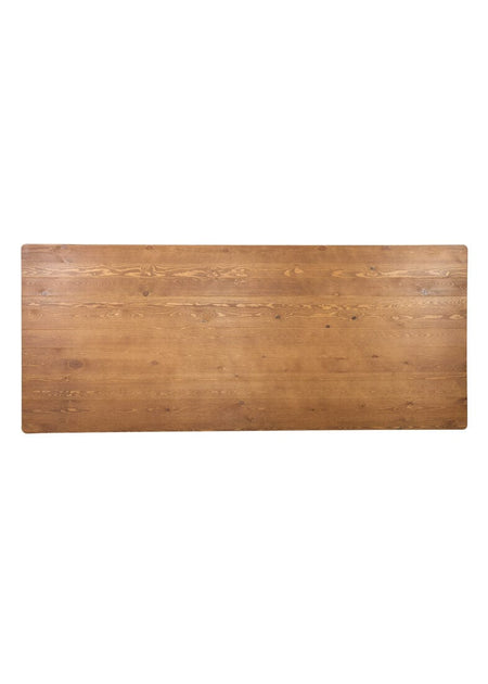 Farmhouse Dining Table 96" x 40" Chestnut – Solid Pine Rectangular, Seats 8–10 | Dining Room, Image 6