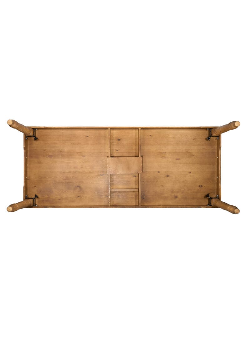 Farmhouse Dining Table 96" x 40" Chestnut – Solid Pine Rectangular, Seats 8–10 | Dining Room, Image 7