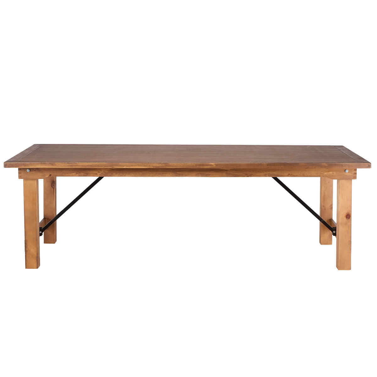 96" Farmhouse Dining Table - Chestnut Solid Pine, Seats 8-10 (Dining Room), Image 4