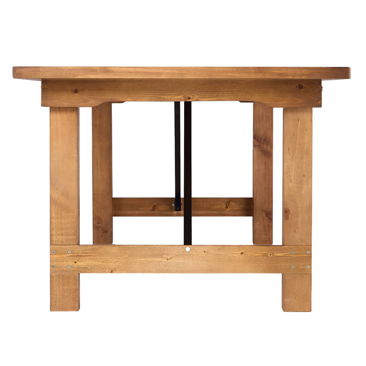 96" Farmhouse Dining Table - Chestnut Solid Pine, Seats 8-10 (Dining Room), Image 5