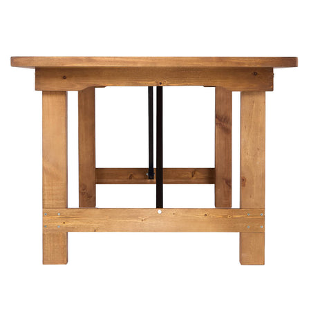 96" Farmhouse Dining Table - Chestnut Solid Pine, Seats 8-10 (Dining Room), Image 5