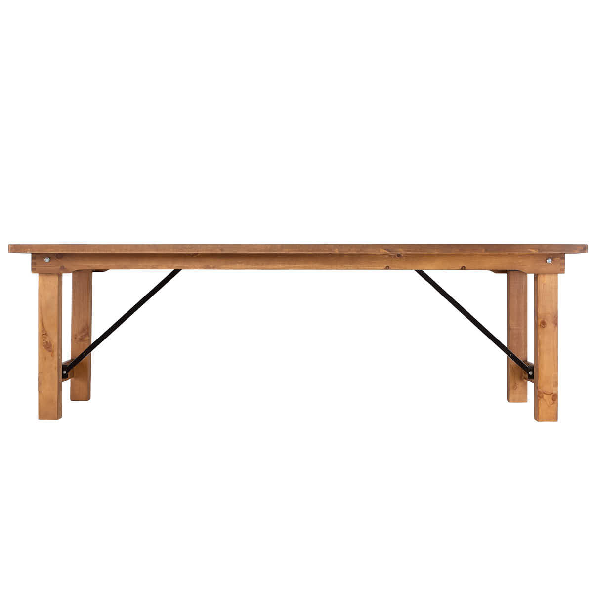 96" Farmhouse Dining Table - Chestnut Solid Pine, Seats 8-10 (Dining Room), Image 6