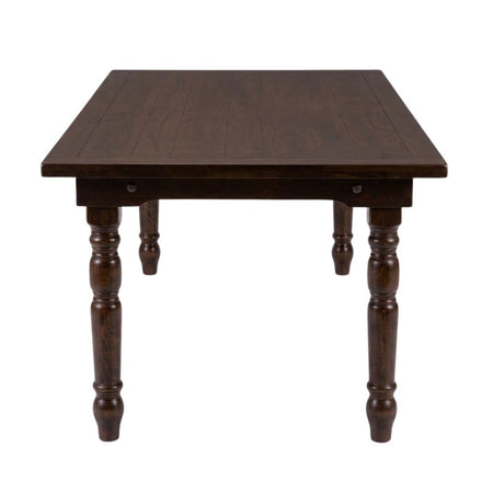 Farmhouse Dining Table 96" x 40" Fruitwood – Solid Pine, Fluted Legs, Seats 8–10 (Dining Room), Image 4