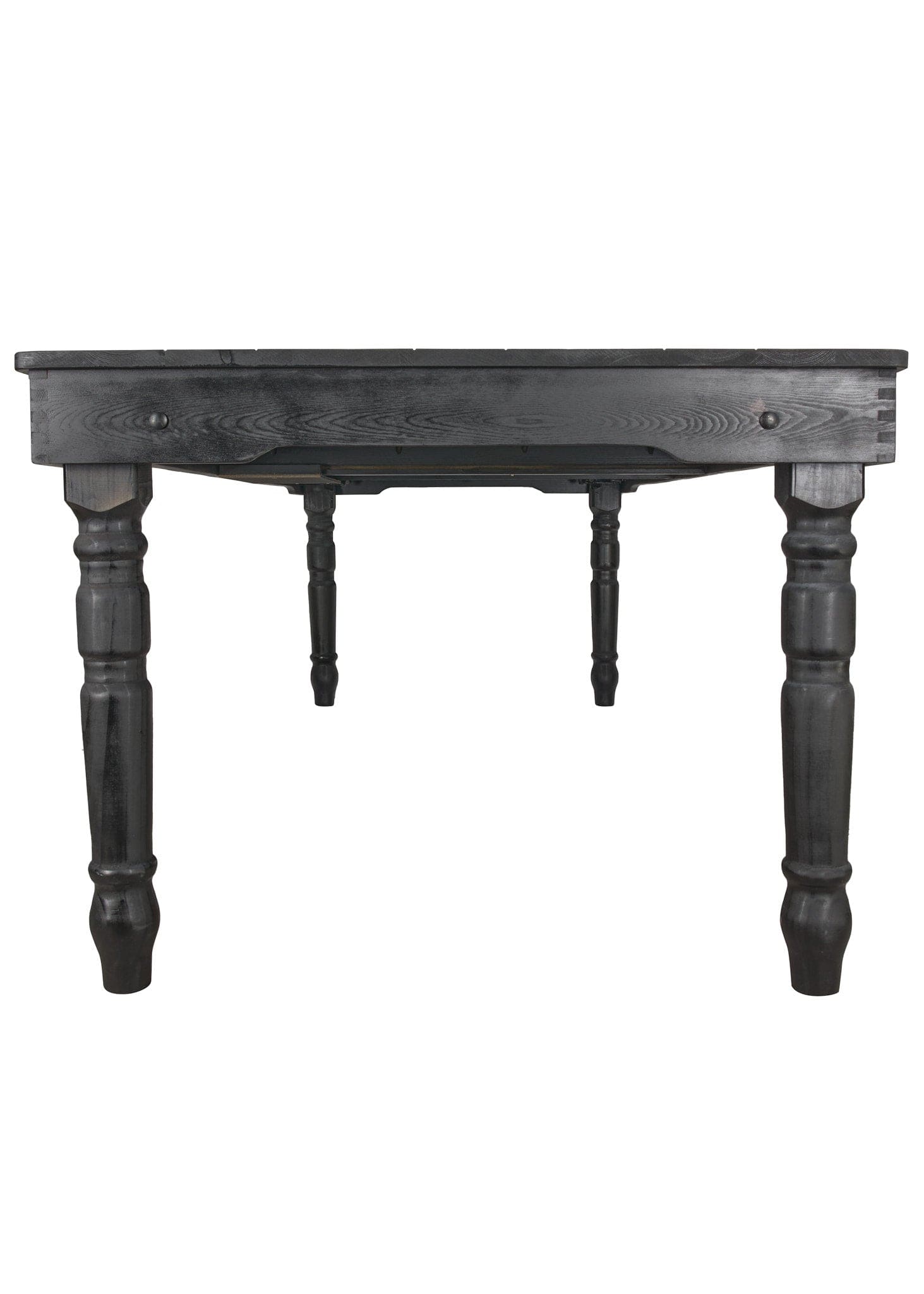 Farmhouse Dining Table 96"x40" Black Fluted-Leg Solid Pine — Dining Room (Seats 8–10), Image 3