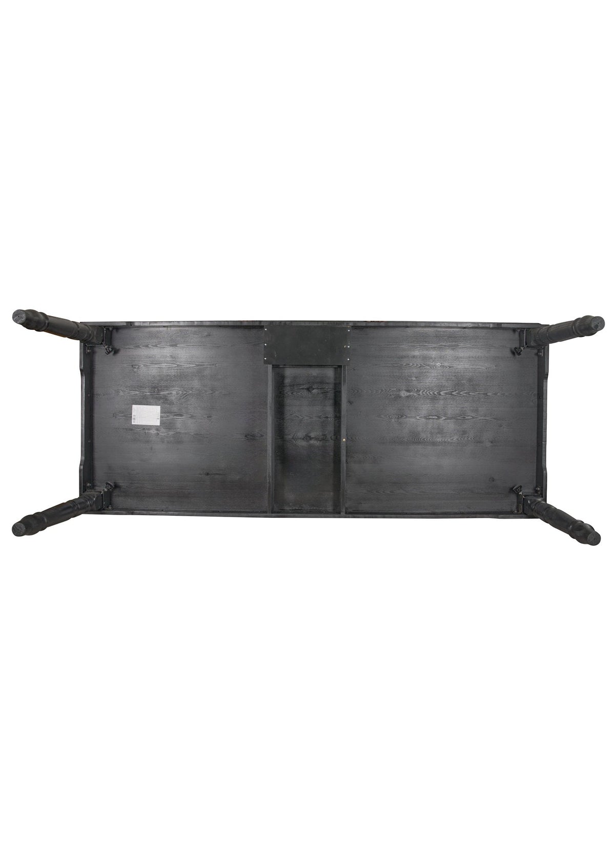 Farmhouse Dining Table 96"x40" Black Fluted-Leg Solid Pine — Dining Room (Seats 8–10), Image 7