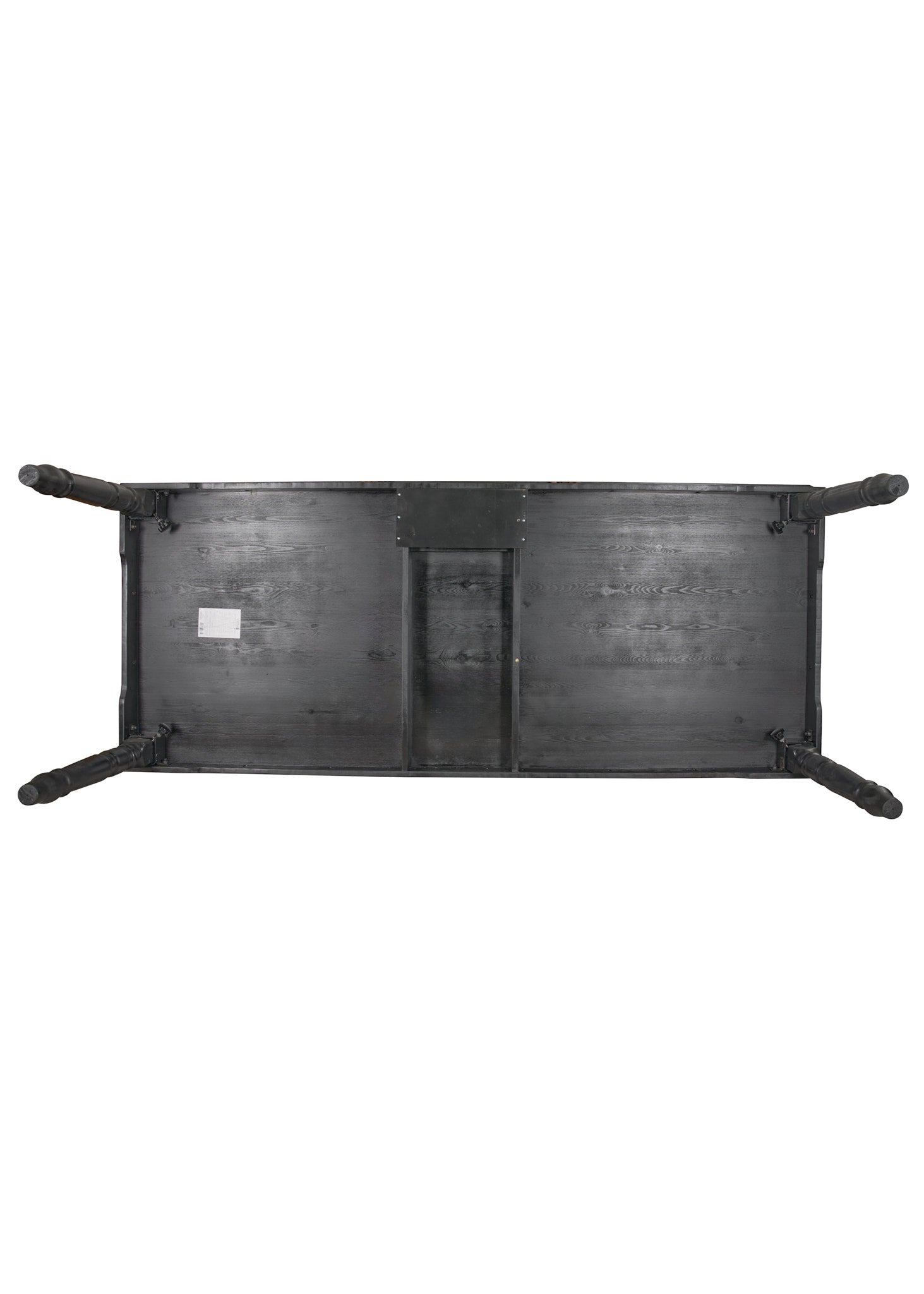 Farmhouse Dining Table 96"x40" Black Fluted-Leg Solid Pine — Dining Room (Seats 8–10), Image 7
