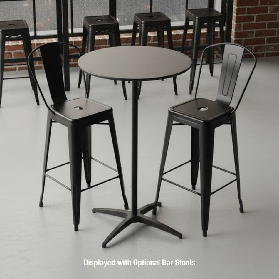 30" Black Round Plywood Cocktail Table Kit