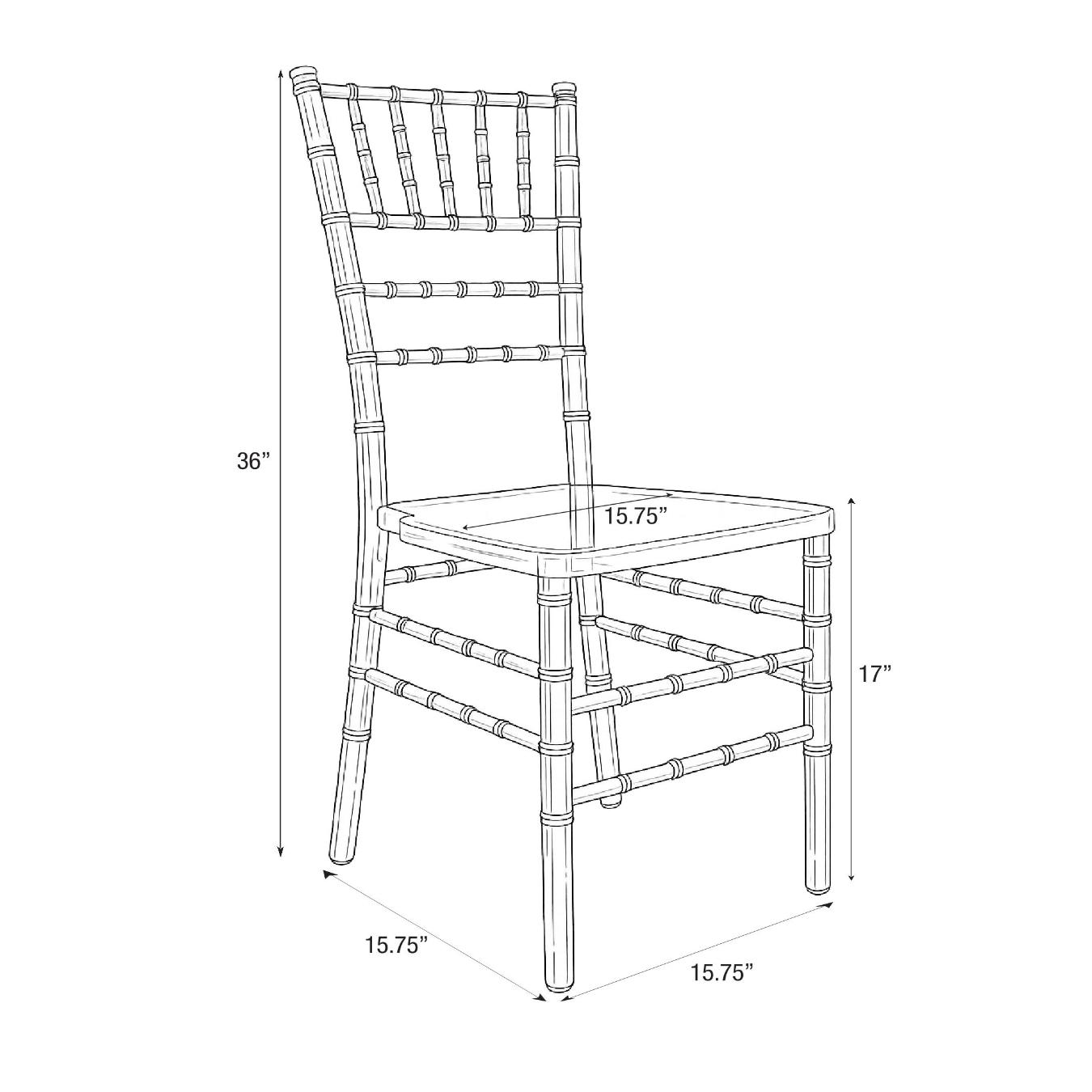 Silver ToughWood™ Stacking Chiavari Chair, Image 9