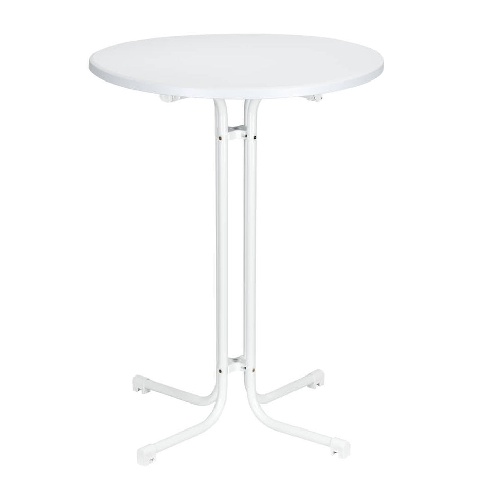 31.5" White Round Plastic Cocktail Table