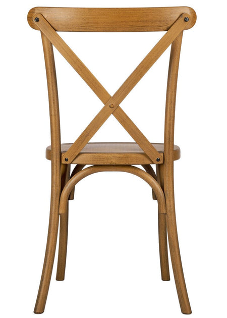 Farmhouse Dining Table Set 96x40" with 10 Cross Back Steel Skeleton Chairs for Kitchen Patio Dining Room, T Legs, Chestnut, Image 8