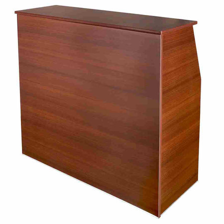 Walnut 42" Tall 48" Portable Folding Bar Table for Home Kitchen Patio Entertaining Indoor Outdoor, Wood Look High-Pressure Laminate Surface, Image 4