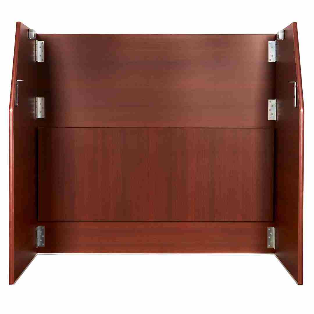 Walnut 42" Tall 48" Portable Folding Bar Table for Home Kitchen Patio Entertaining Indoor Outdoor, Wood Look High-Pressure Laminate Surface, Image 9