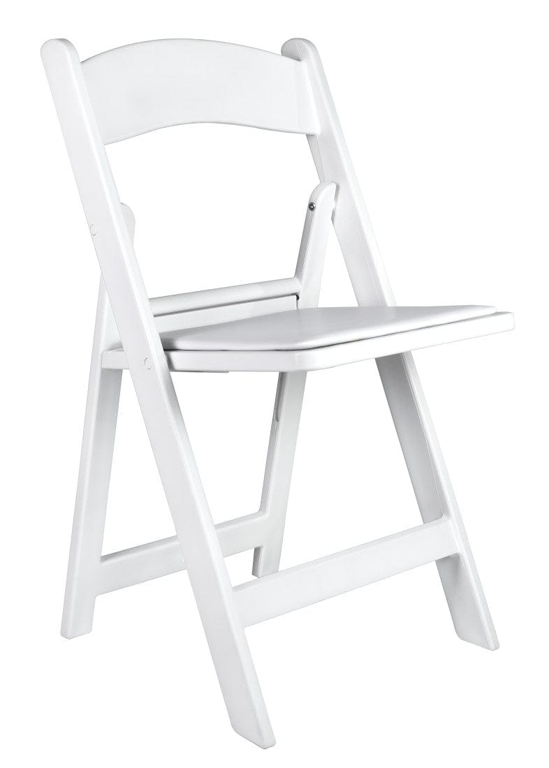 2 Pack White Resin Folding Chair, Lightweight Portable Seating for Home Entertaining or Patio Use