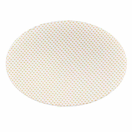 40" Round Glass Top White and Beige Rattan French Bistro Table, Image 5