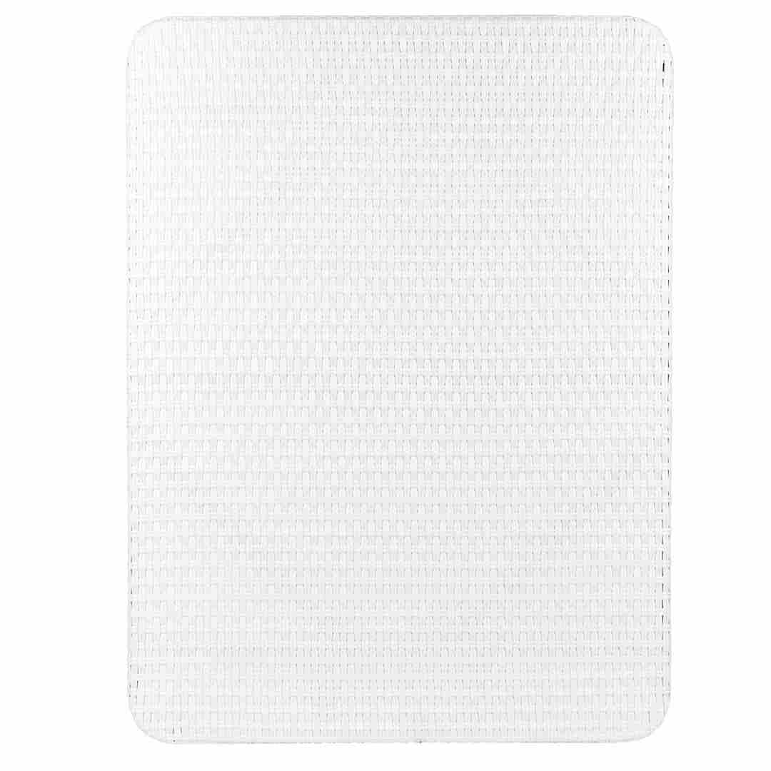White PE Rattan Outdoor Bistro Table 48x36 Glass Top – Ideal for Patio & Outdoor Dining, Image 6