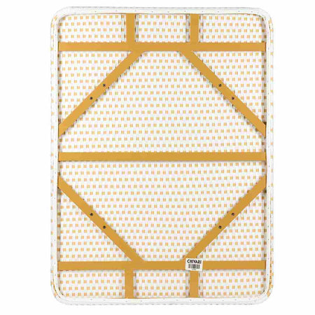 Outdoor Bistro Table 48" x 36" PE Rattan Glass Top — White & Beige | Patio Dining, Image 7