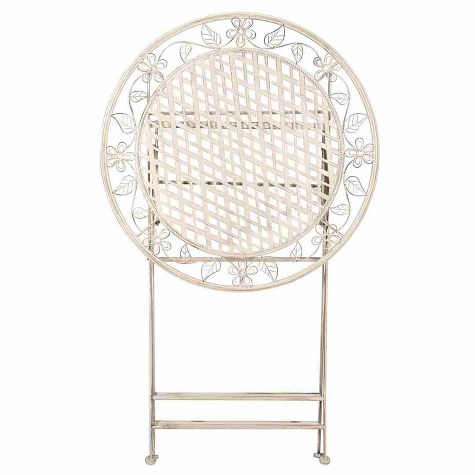 32" Antique White Bistro Cocktail Table — Patio & Outdoor
