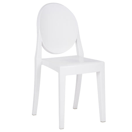 4 Pack Kids White Resin Victoria Ghost Chair for Playroom and Outdoor Patio Use, Image 2