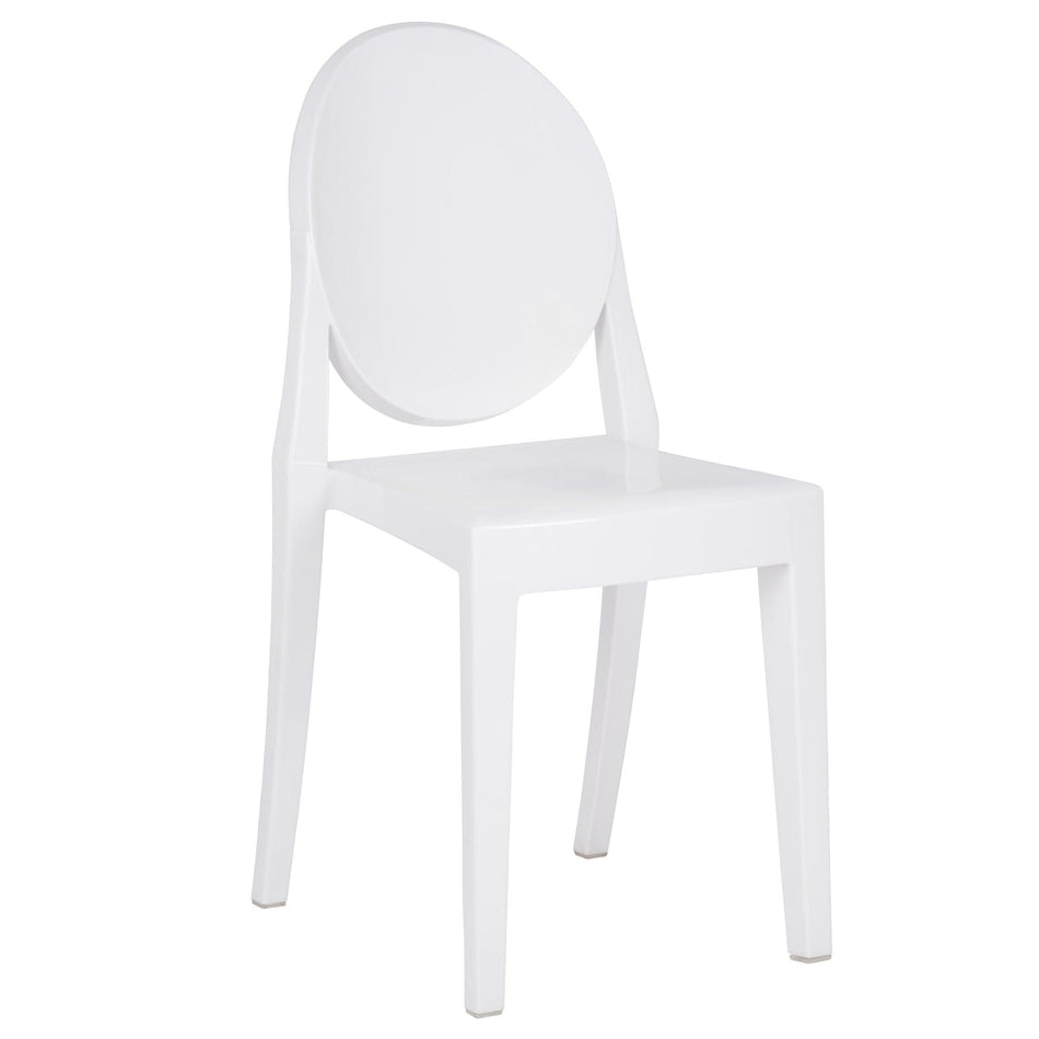 4 Pack Kids White Resin Victoria Ghost Chair for Playroom and Outdoor Patio Use