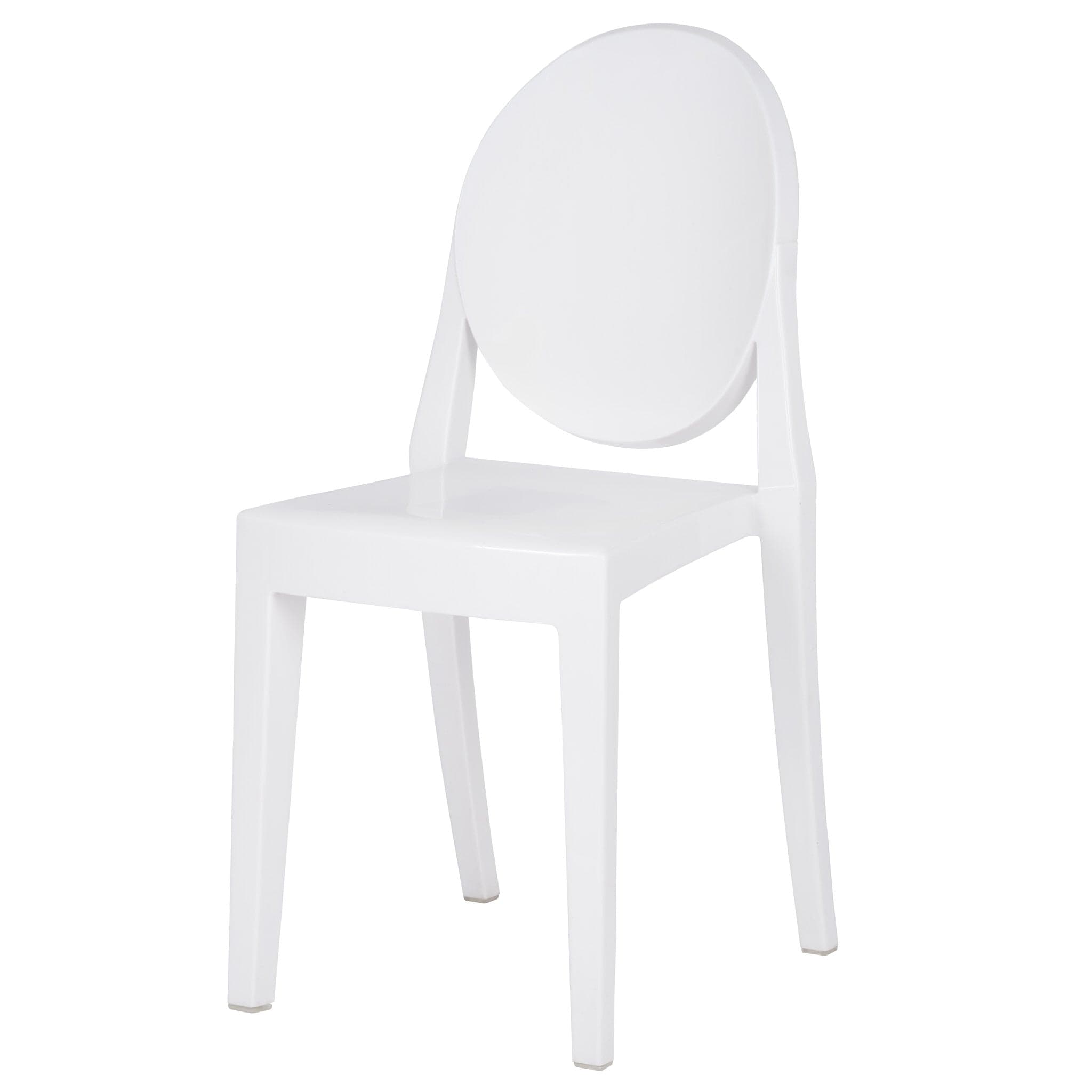 4 Pack Kids White Resin Victoria Ghost Chair for Playroom and Outdoor Patio Use, Image 4