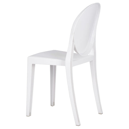 4 Pack Kids White Resin Victoria Ghost Chair for Playroom and Outdoor Patio Use, Image 6