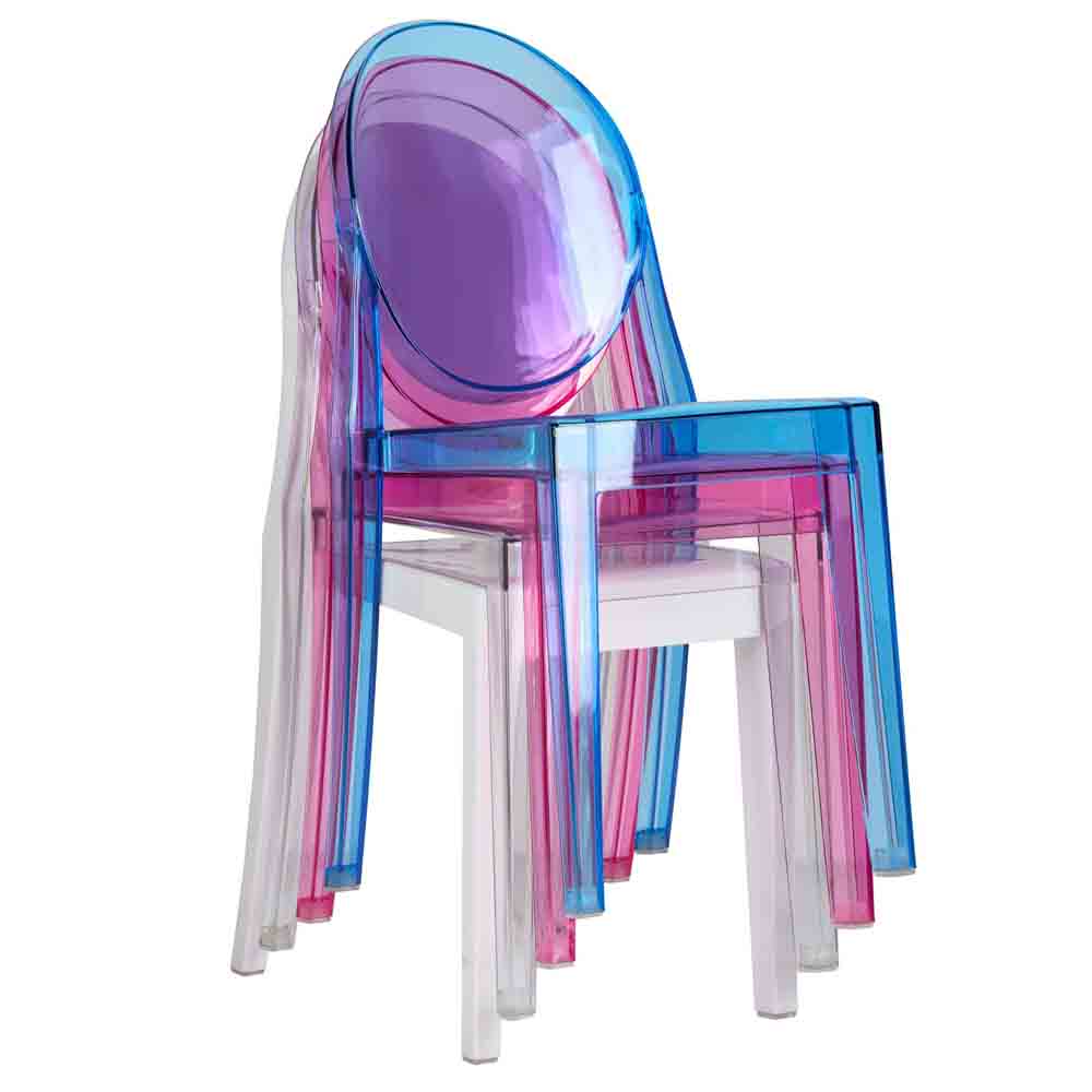 4 Pack Kids White Resin Victoria Ghost Chair for Playroom and Outdoor Patio Use, Image 11