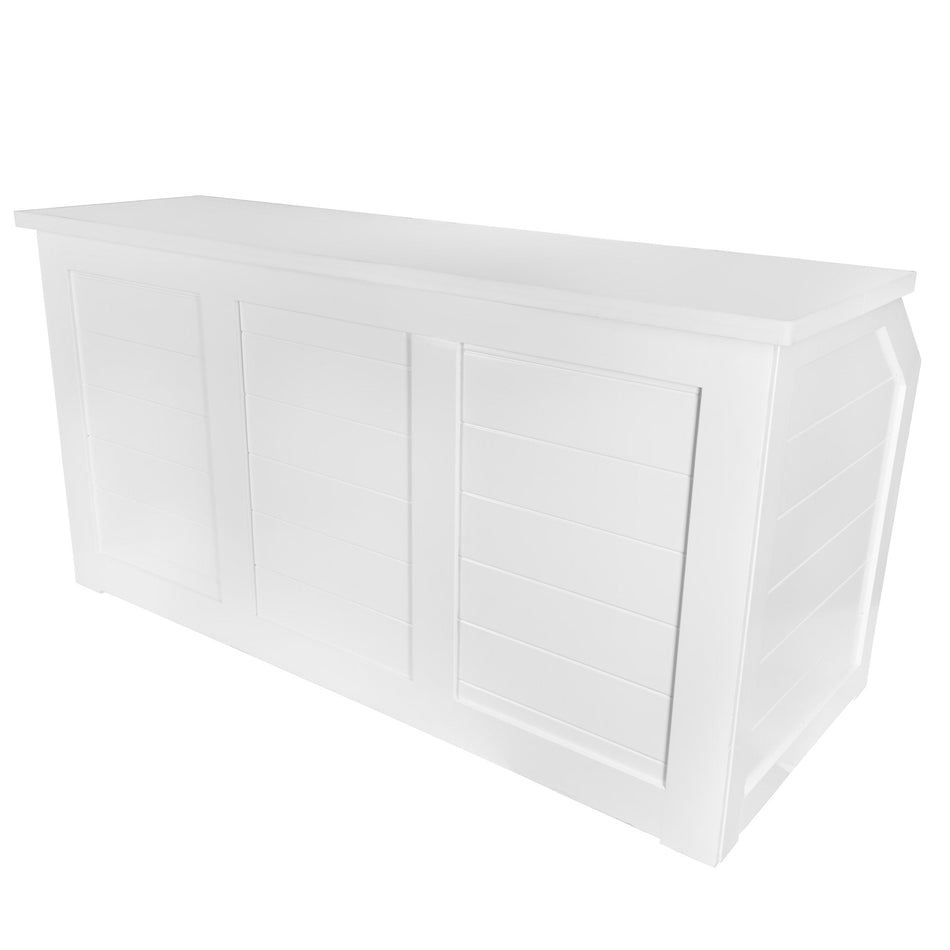 White 41" Tall 84" Portable Folding Bar Table for Home Kitchen Patio Entertaining Parties, High-Pressure Laminate Surface PVC Edge