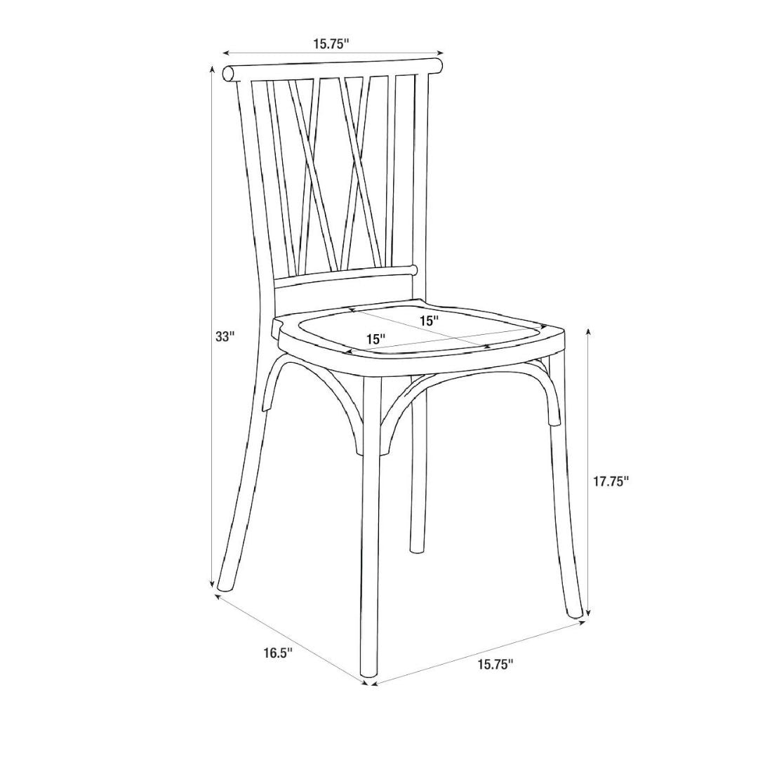Black Willow Mono Frame Resin Chair, Image 11