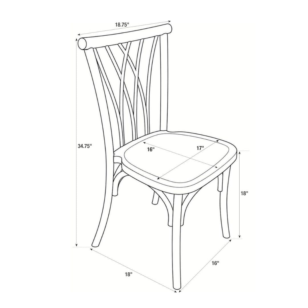 White Willow Mono Frame Resin Chair, Image 11