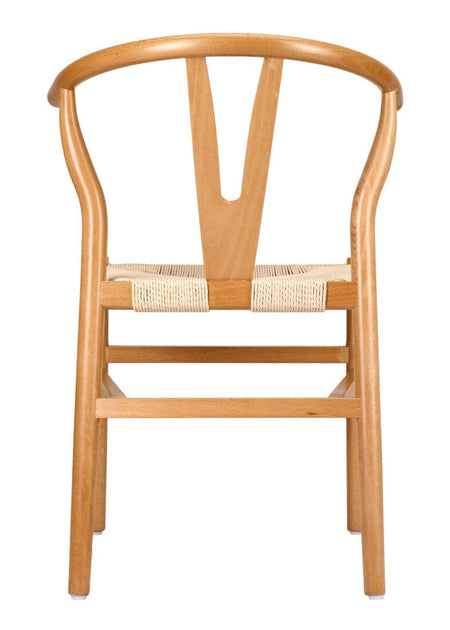 Natural Wood Wishbone Chair with Natural Rope Seat, Image 7