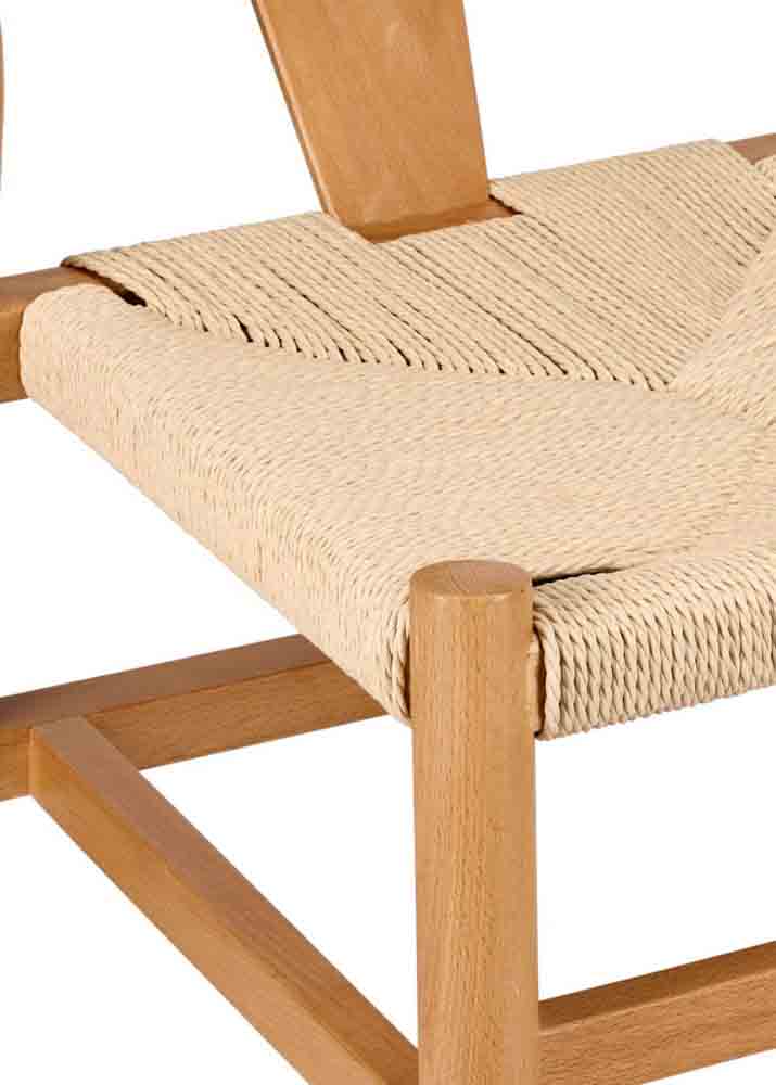 Natural Wood Wishbone Chair with Natural Rope Seat, Image 10