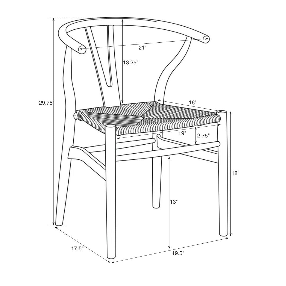 Black Wood Wishbone Chair with Black Rope Seat, Image 11