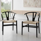 Black with Natural Rope Seat